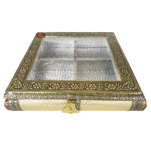 Window designed, Wooden Handmade, Artificial Leather finish, Wedding Gift Box